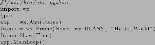 \begin{lstlisting}[language=Python]
...